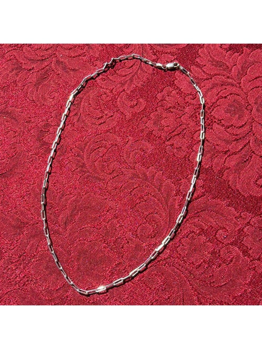 Vintage Italy 925 Sterling Silver Paperclip Link Chain Necklace 18" 5.5g LIRM
